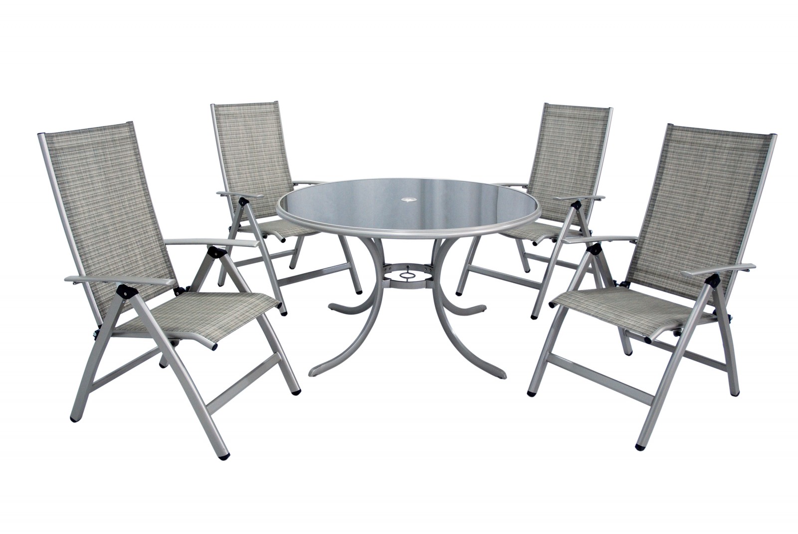 Gold Coast 4 Seat Recliner Round Table Set